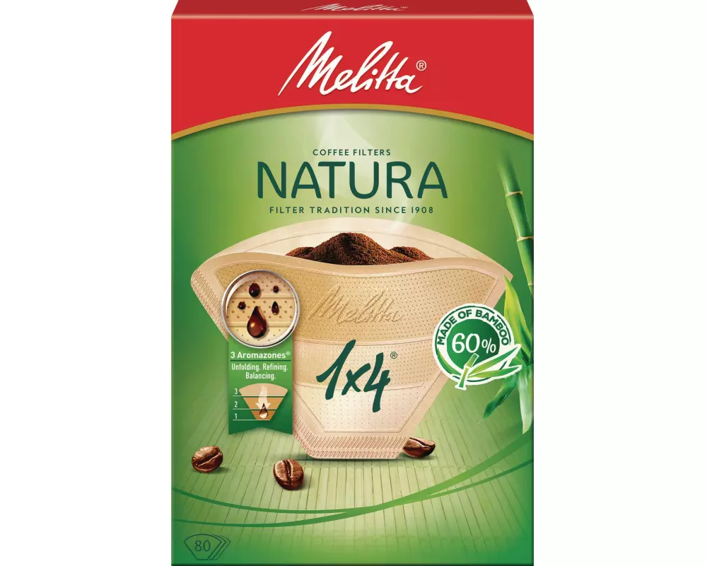 Melitta Filtertüte Natura 1 x 4 / 80 Stück 1x4 80 Stück
