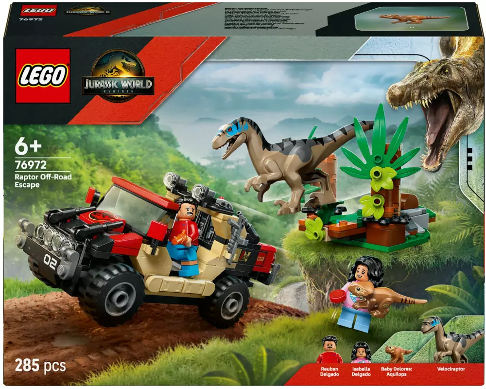 LEGO Jurassic World Raptor: Verfolgungsjagd mit dem Geländewagen