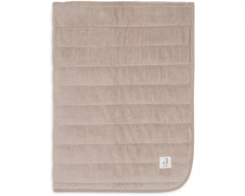 Jollein Kuscheldecke Velvet Rib 75 x 100 cm, Braun