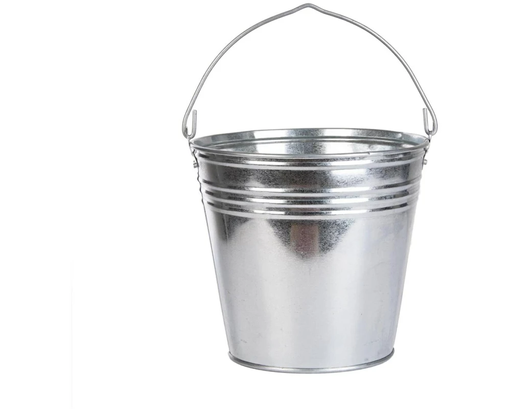 Esschert Design Zinkeimer L Silber