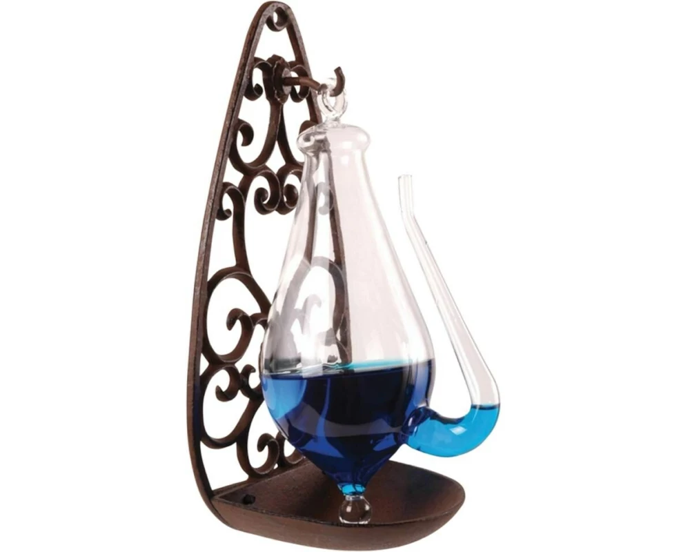 Esschert Design Barometer Glas, mit Eisenhalterung, 0.5 l