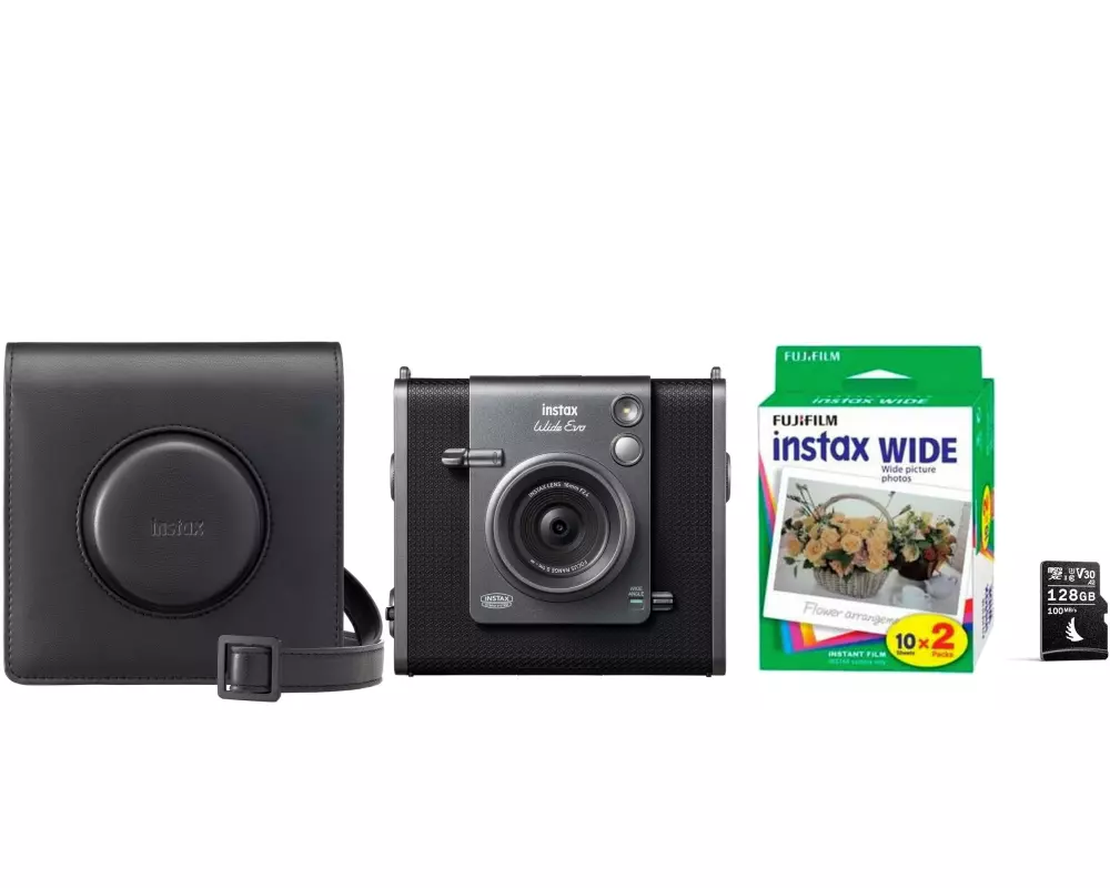Fujifilm Fotokamera Instax Wide Evo Mega Bundle Schwarz