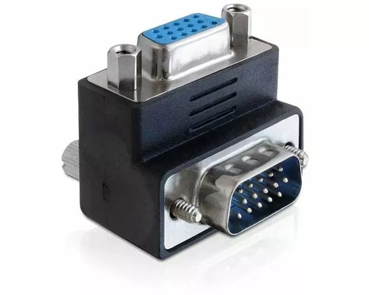 Delock Winkeladapter 270°, m-f VGA - VGA