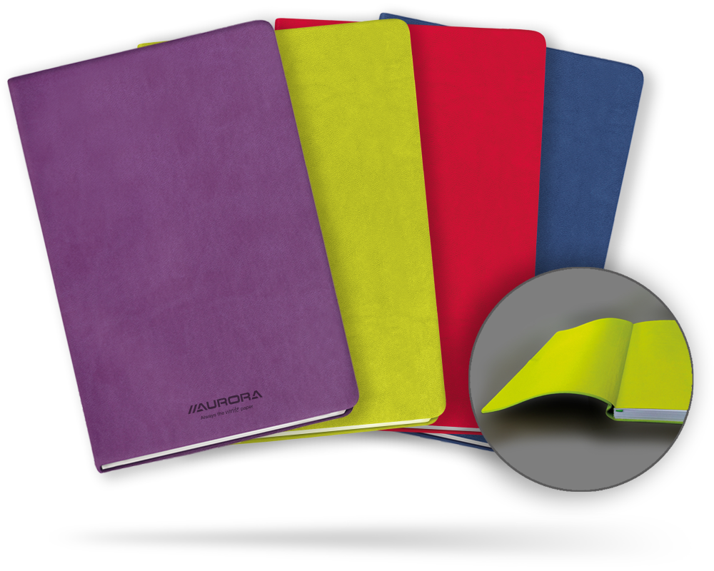 AURORA Notizbuch Softcover A5 2396CA assortiert, liniert 192 Seiten