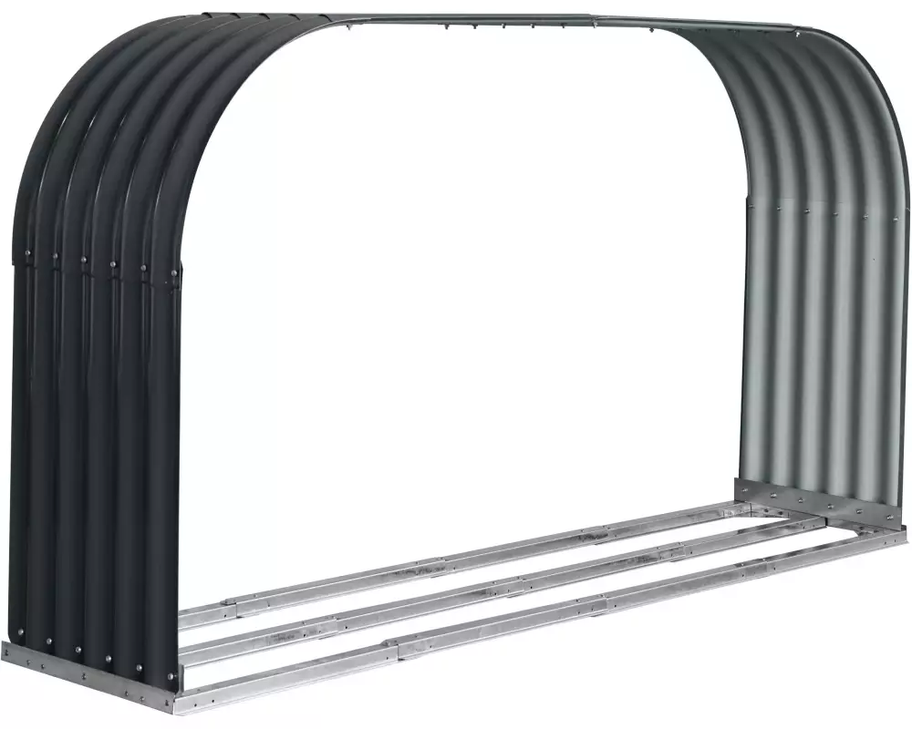 WESTMANN Kaminholzregal Hajo Stahl Anthrazit 212 x 46 x 111 cm