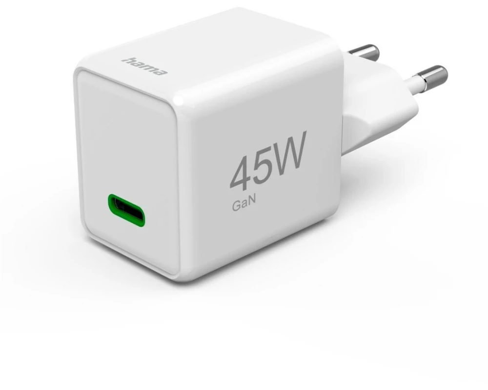 Hama USB-Wandladegerät Gan charger USB-C 45 W Weiss