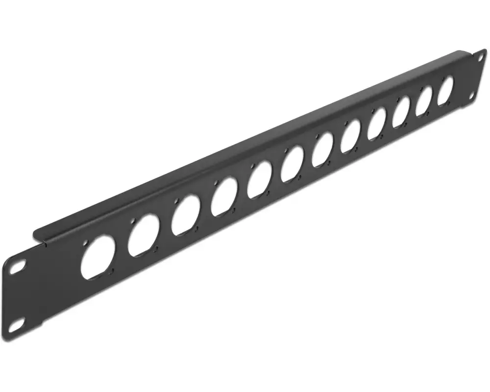 Delock Patchpanel D-Typ 12 Port, 19" Rack