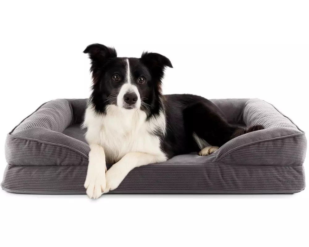 Lumaland Hundebett Indoor Cord M Grau