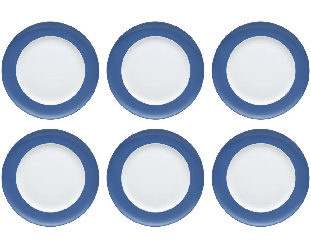 THOMAS Frühstücks- & Dessertteller Sunny Day 6 Stück,Blau, 22 cm