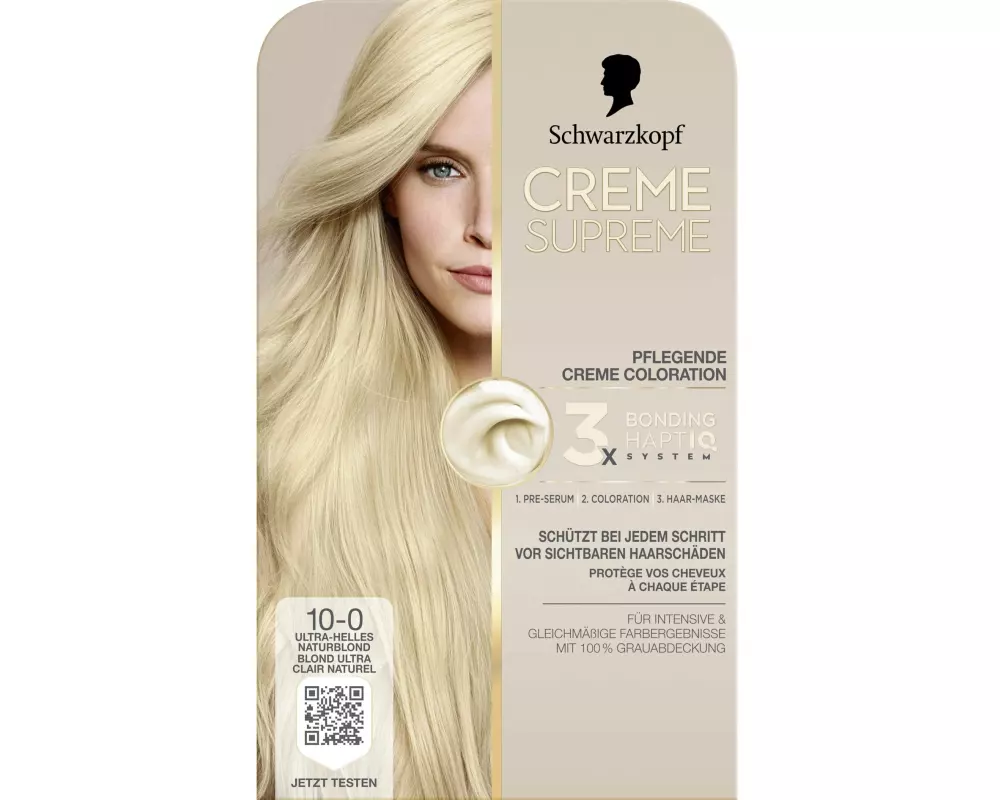 Schwarzkopf Creme Supreme Haarcoloration Creme Supreme 10-0 Ultrahelles Naturblond