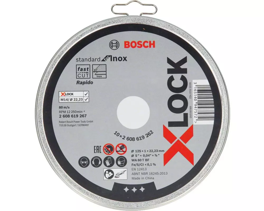Bosch Professional Trennscheibe gerade X-LOCK Standard for Inox 125 x 1