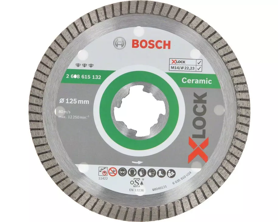 Bosch Professional Diamanttrennscheibe X-LOCK Ceramic Extra Clean Turbo 125 mm