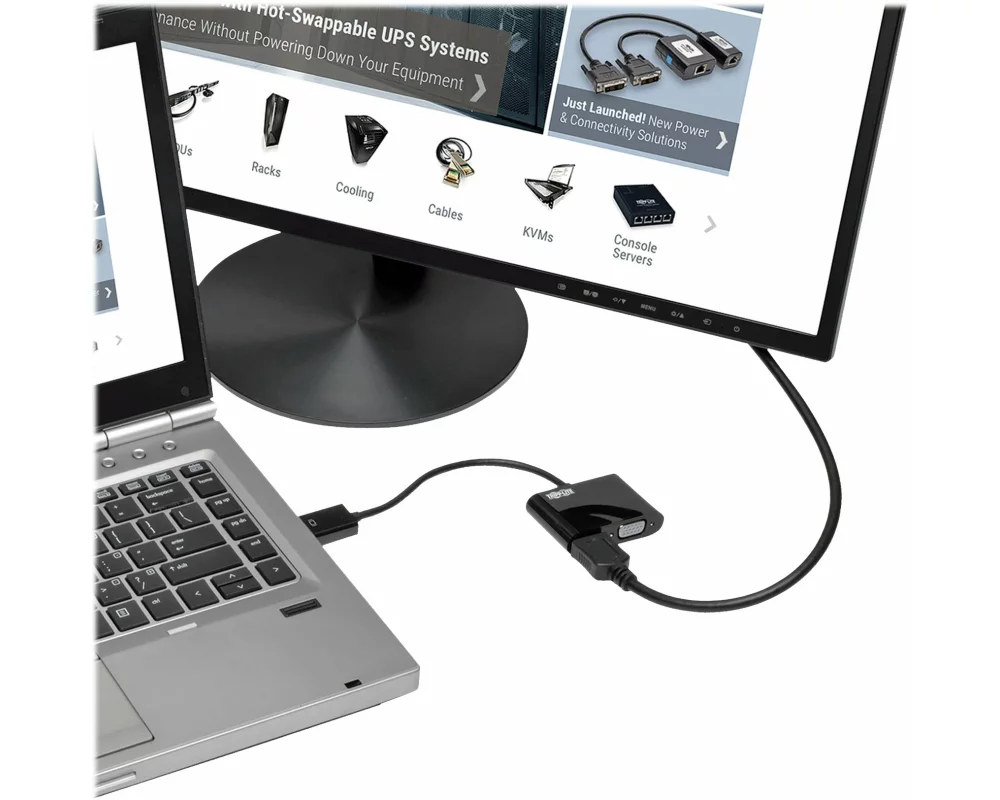 EATON TRIPPLITE DisplayPort to VGA/HDMI, All-in-One, Converter, Adapter, DP, ver, 1.2, 4K, 30, Hz, HDMI, 50, Pack