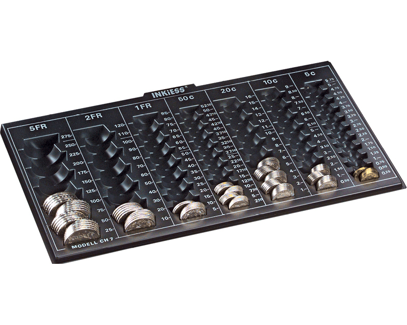 RIEFFEL SWITZERLAND Geldkassetten Einsatz CH-7 für CHF 330x185x50mm