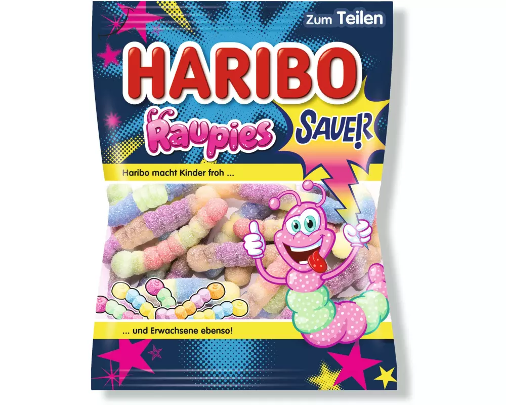 Haribo Gummibonbons Raupies sauer 175 g