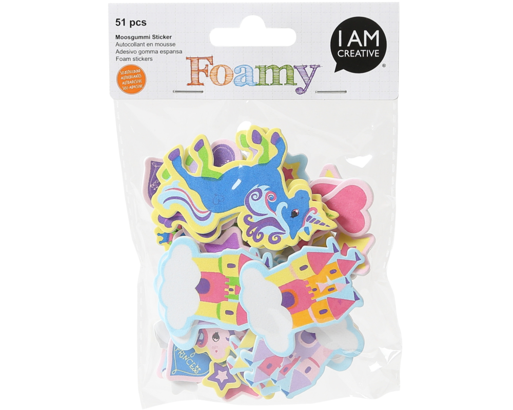 I AM CREATIVE Foamy 4019.4 Feenwelt, 51 Stück