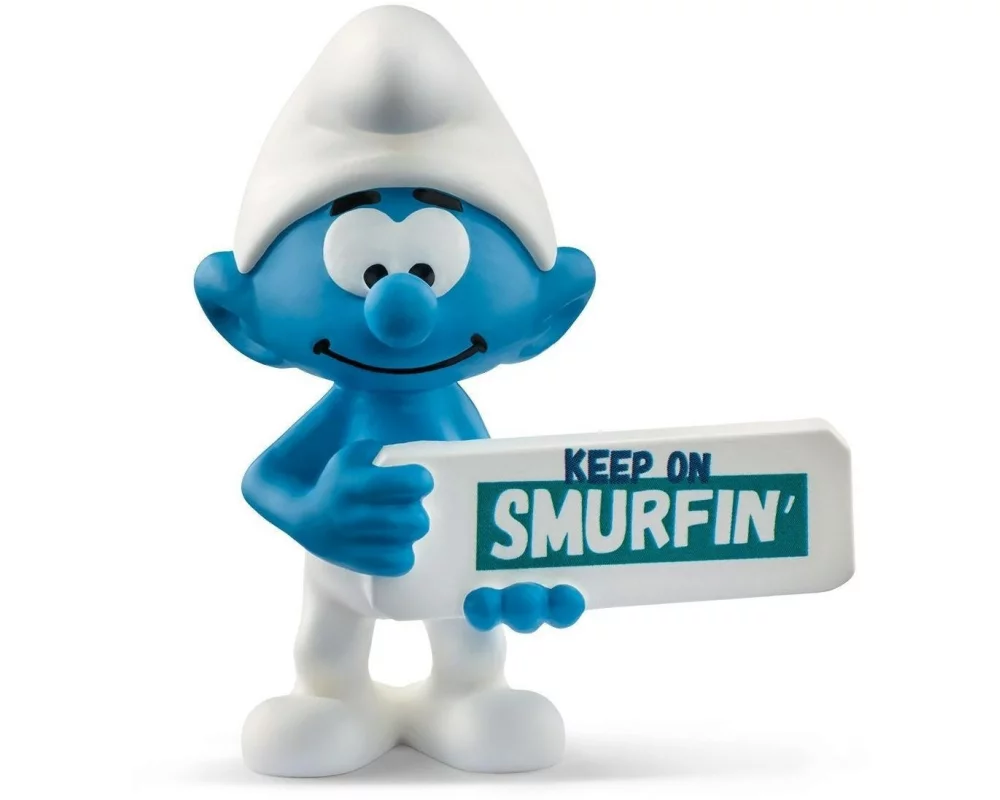 Schleich Spielzeugfigur Schlumpf Smurfin Schild