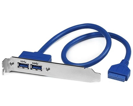 StarTech.com 2 Port USB 3.0 A Female Slot Plate Adapter