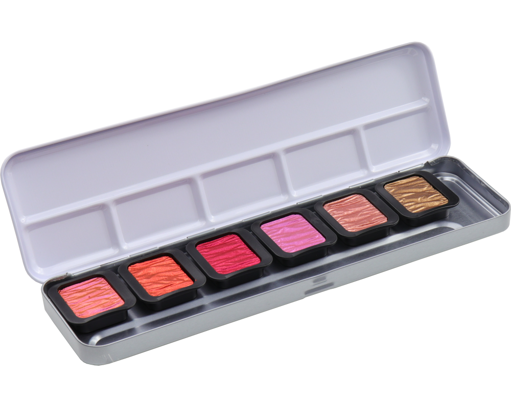 TALENS Perlglanzfarbe Finetec Box F0603 Essentials Warm 6 Farben