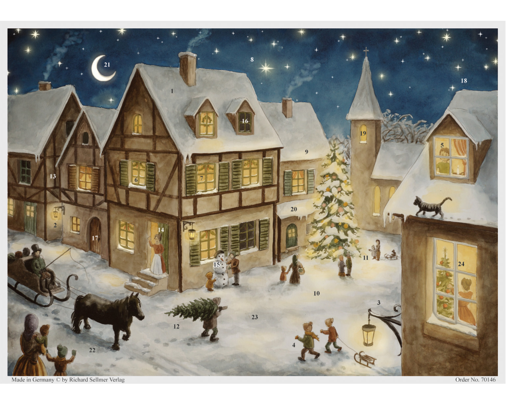 SELLMER Adventskalender 700 70146 Weihnachtsabend im Dorf