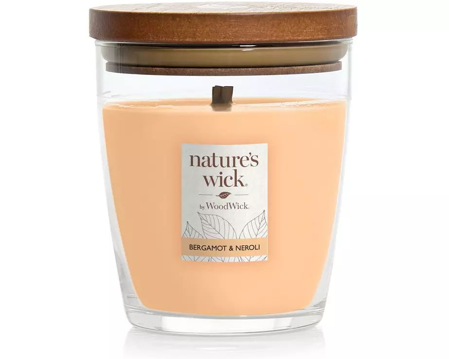 Woodwick Duftkerze Natures Wick Bergamot & Neroli Medium Tumbler