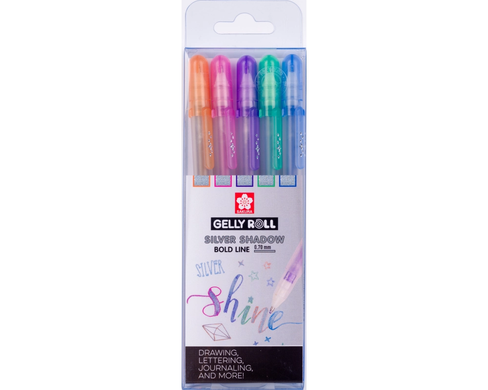 SAKURA Gelly Roll 0.7mm POXPGBSHA5B Silver Shadow 5 Stück