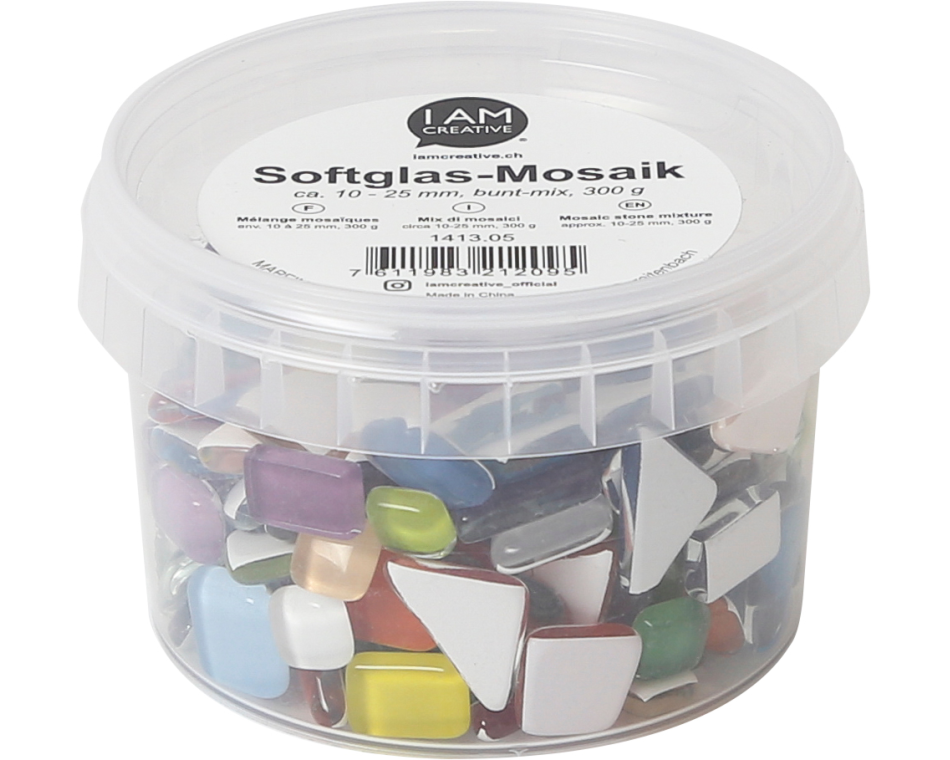 I AM CREATIVE Soft Glas Poly 1413.05 Bunt Mix, 300g