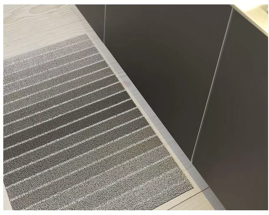 Chilewich Fussmatte Block Stripe 46 cm x 71 cm, Mehrfarbig/Taupe