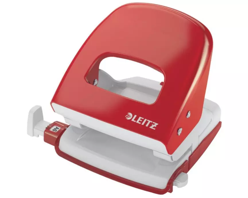 Leitz Locher Nexxt 30 Seiten, Rot-Grau