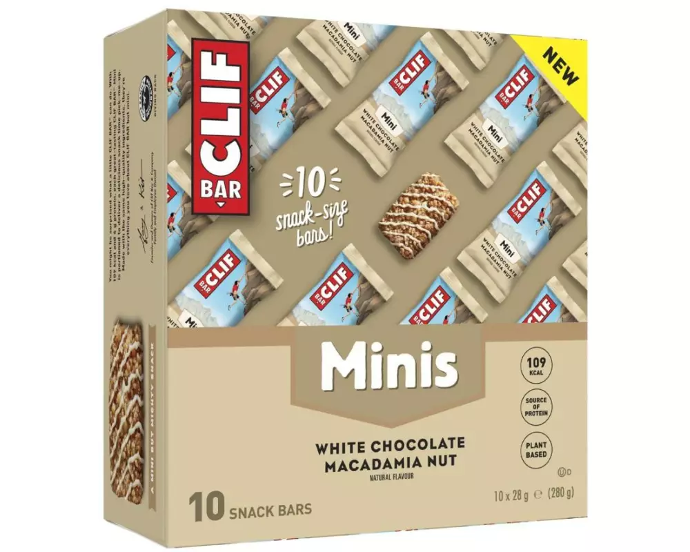 CLIF Riegel Bar Mini White Chocolate Macadamia, 10 Stück