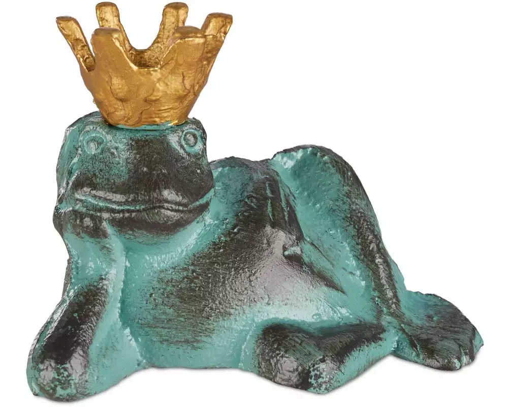 relaxdays Dekofigur Froschkönig M Gusseisen