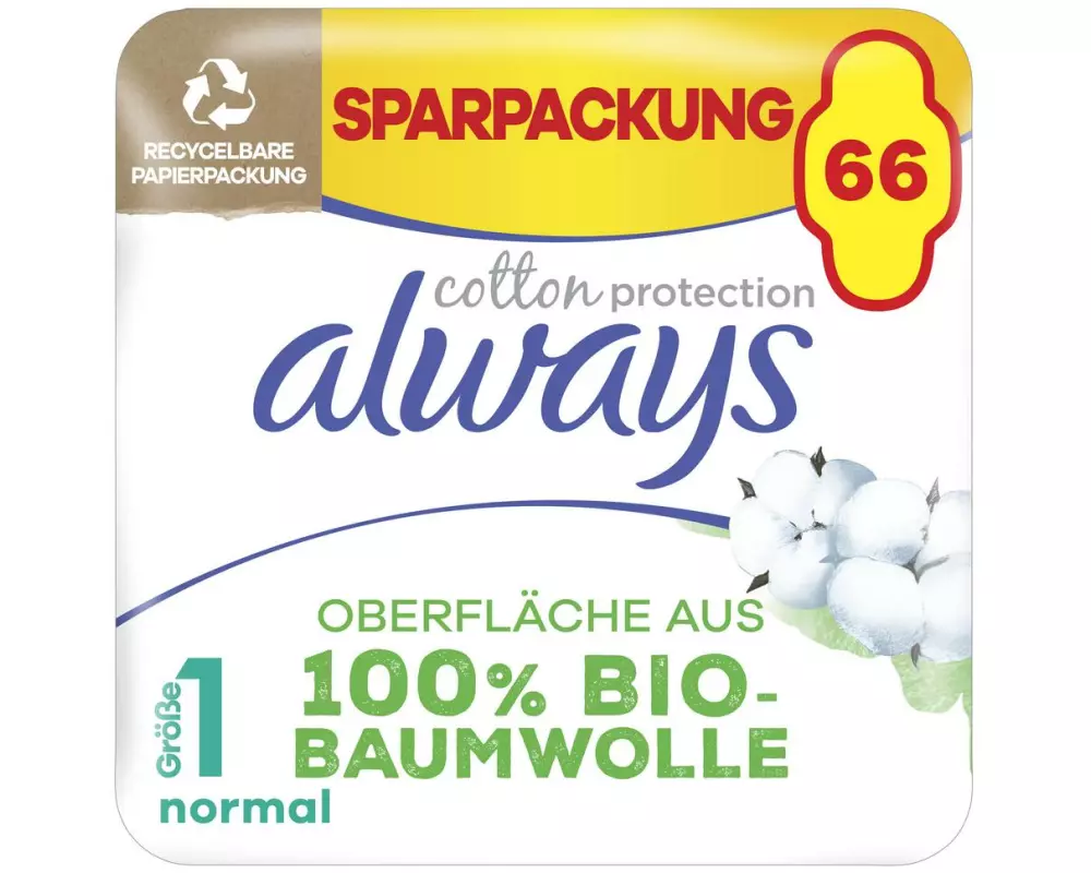 Always Binde mit Flügeln Ultra Cotton Protection Normal 66 Stück