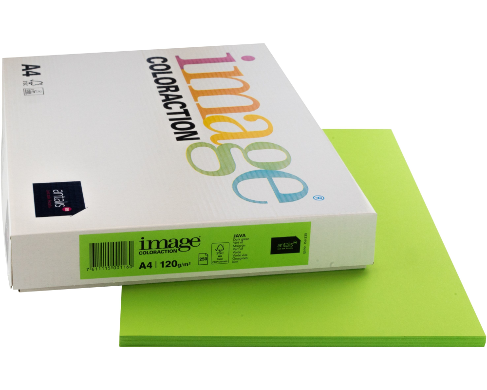 IMAGE COLORACTION Kopierpapier Java A4 266695 120g, maigrün 250 Blatt