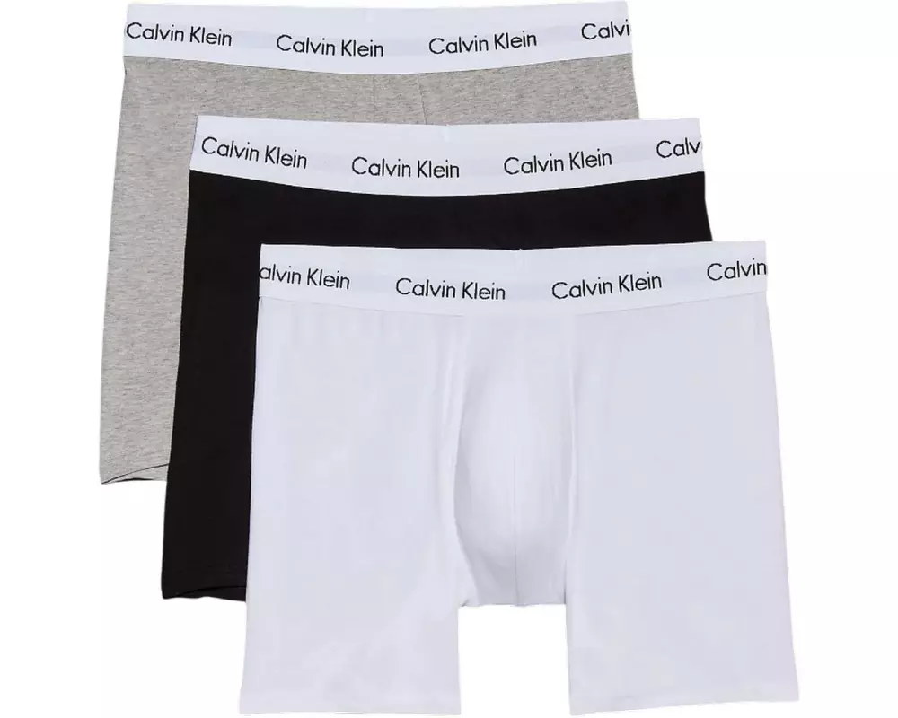 Calvin Klein Wäsche Unterhosen Boxer Brief 3Pk Grau/Schwarz/Weiss, M