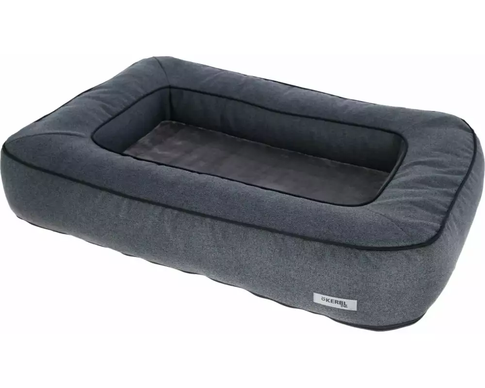 Kerbl Hunde-Bett Platin Ortho eckig L, Grau