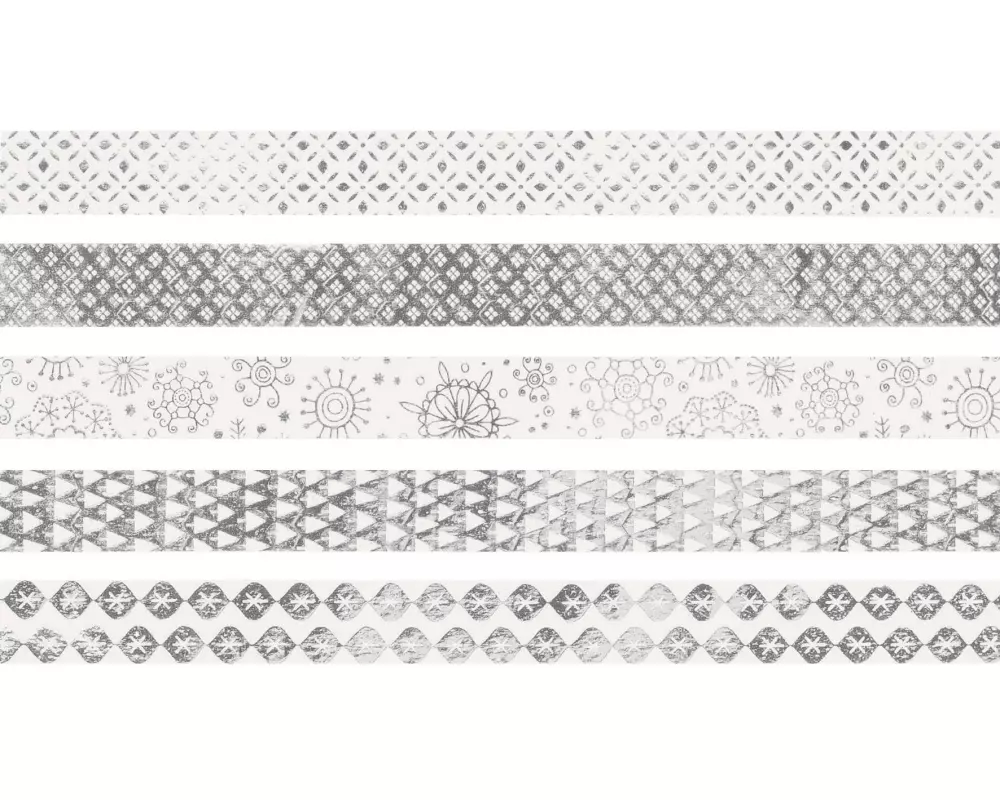 Heyda Washi Tape Weihnachten Glänzend Silber