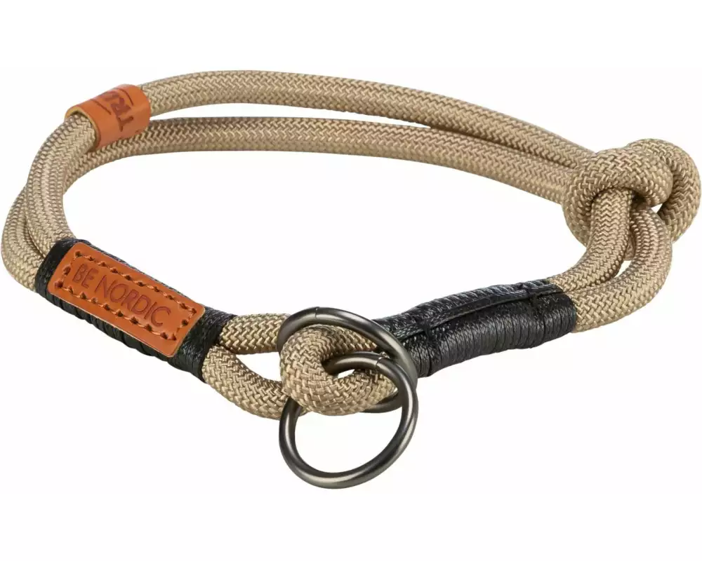 Trixie BE NORDIC Zug-Stopp-Halsband M, 45 cm, Sand/Schwarz