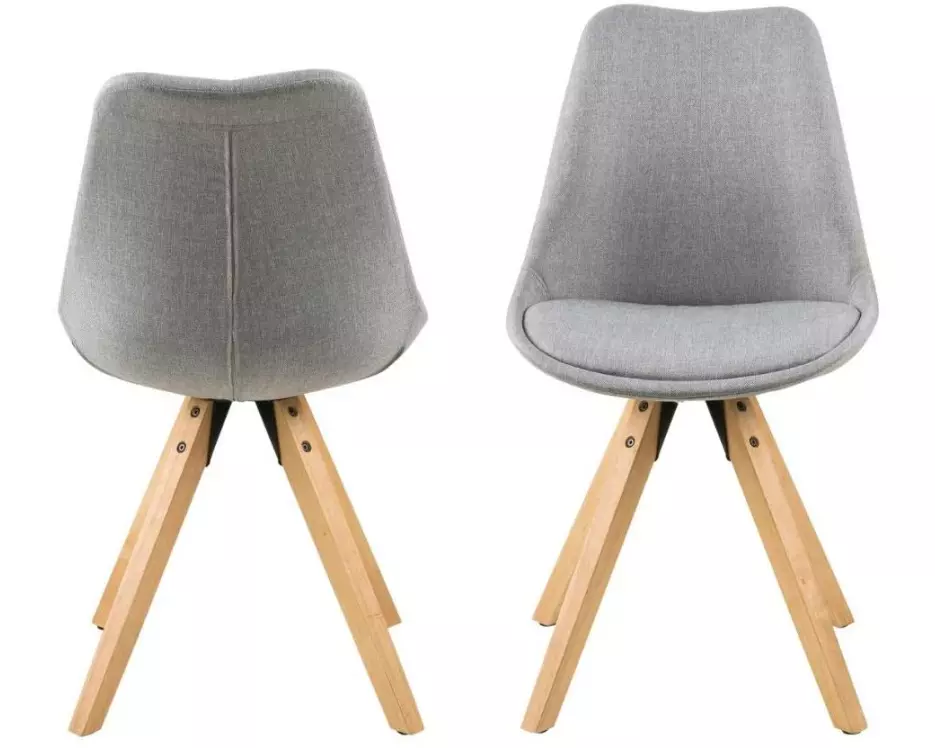 AC Design Stuhl Dima 2 Stück, Hellgrau