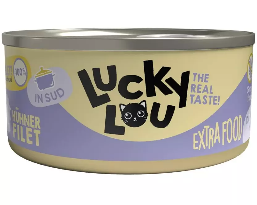 Lucky Lou Nassfutter Extrafood Hühnerfilet Brühe, 70 g