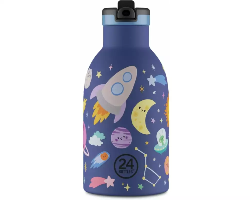 24Bottles Thermosflasche Space Friends, 330 ml, Dunkelblau