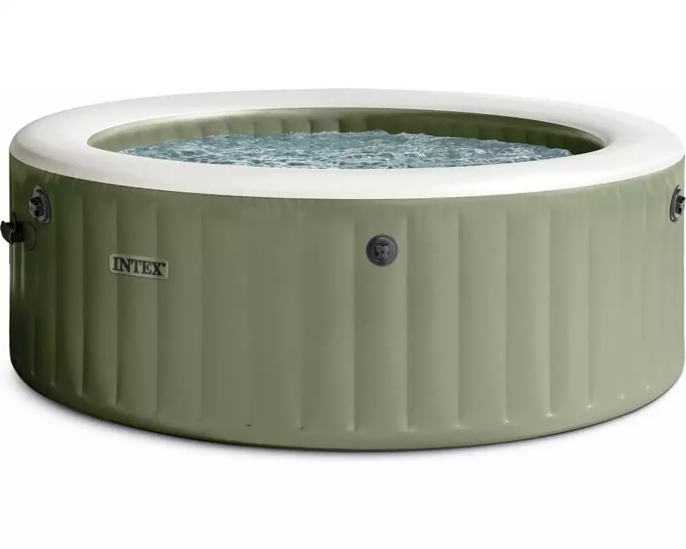 Intex 4-Personen Olive Grün Round Bubble Spa Set Ø 196