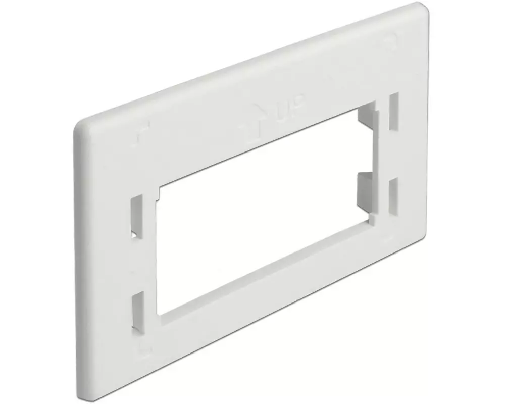 Delock Gehäuse Keystone  Adapterplatte für Möbeleinbaudosen