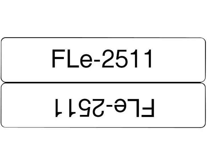 BROTHER FLE2511 21MMX45MM BLCK ON WHTE FLAG TAP