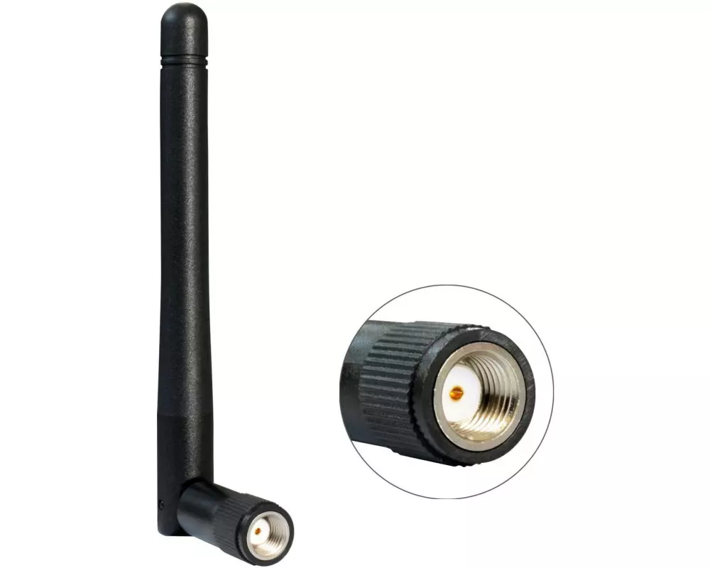 Delock WLAN-Antenne 2.4 GHz, 10.8 cm RP-SMA 2 dBi Rundstrahl