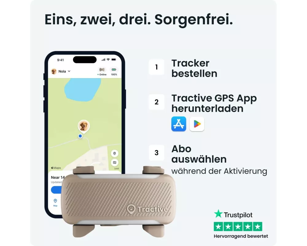 tractive Tractive DOG 6 XL – brown braun, für grosse Hunde ab 20 kg
