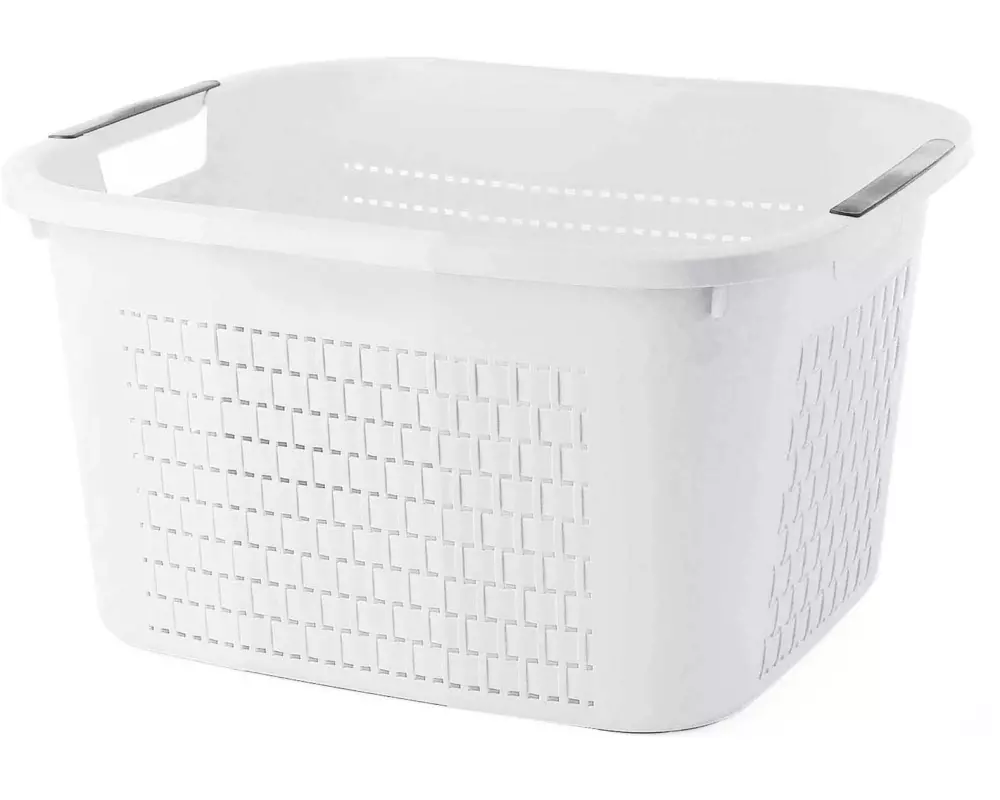 Rotho Wäschekorb Country 22 l, Weiss