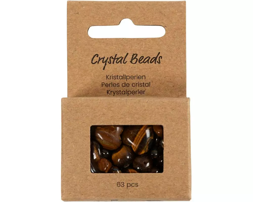 Creativ Company Perlen-Set Kristallperlen Braun, 7-12 mm