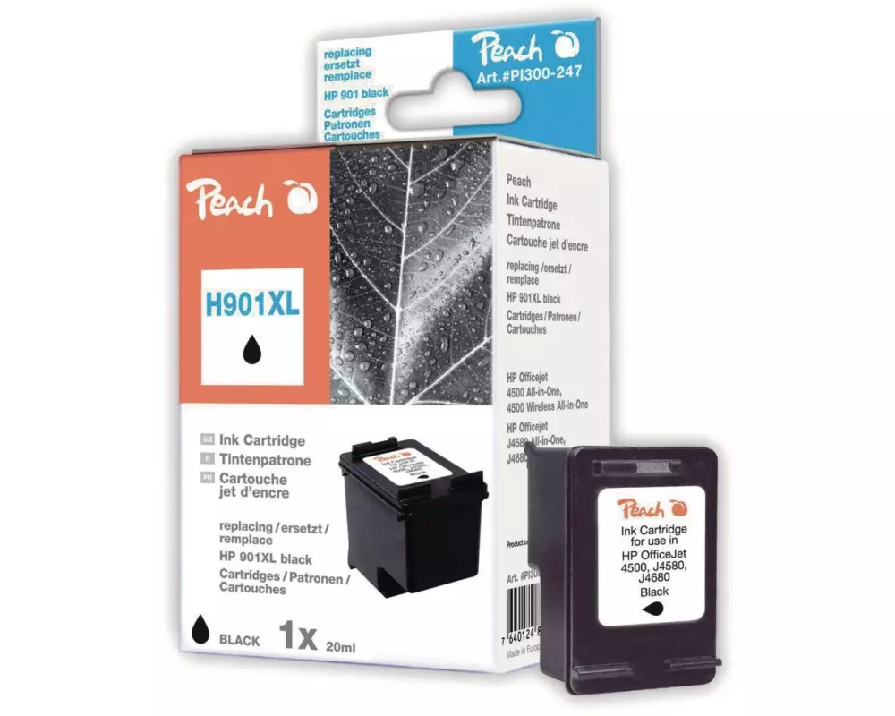 Peach Tinte HP Nr. 901XL (CC654AE) Black