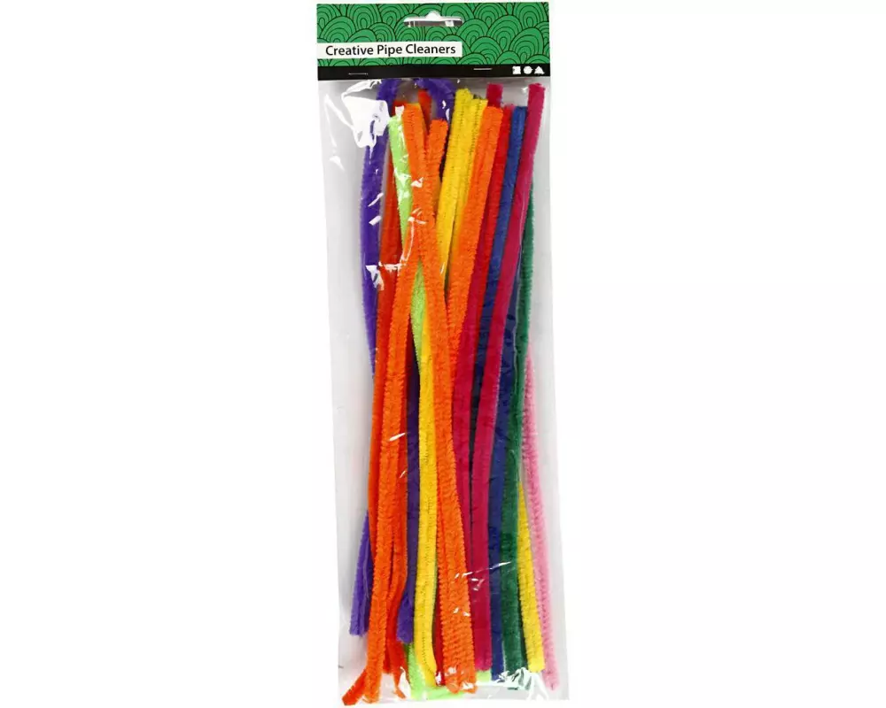 Creativ Company Chenilledraht 6 mm 50 Stück, diverse Farben