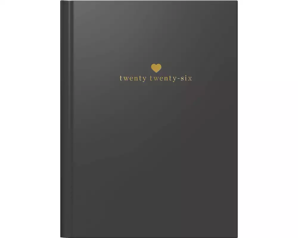 rido idé Wochenagenda Design Line Herz, 2026, Schwarz